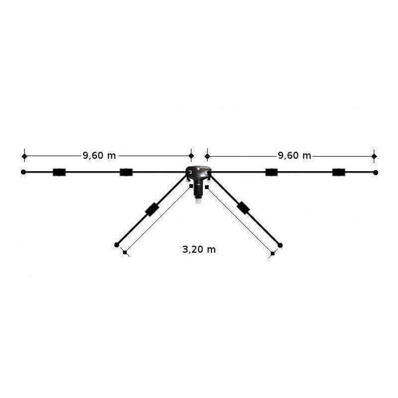 DIAMANTE W8010 DIPOLO hf 10 15 20 40 80 MT