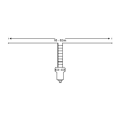 G5RV 5 BANDE 80 10M Antena sin Balun