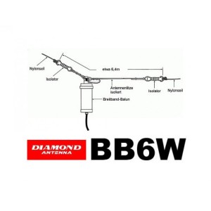 Diamond BB 6W Antenne Filare Larga Band de 2 à 30 MHz