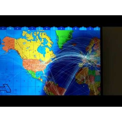 Pantalla de pared de Geochron Atlas World 4K/Full-HD Wall