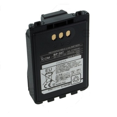 BP 307 lithium ion battery 7.4 V, 3150 mAh, for ICOM IC-705, ID-31, ID-51E and many others.