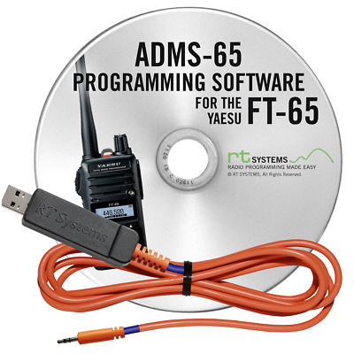 RT Systems ADMS FT65 with USB 55 cable for Yaesu FT 65E and FT 25E