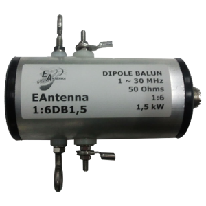 Balun 1: 6 de 1.5 kW E y, de 1.8 a 30 MHz