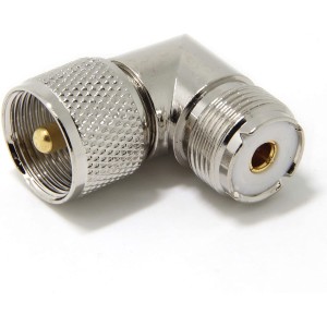 Uhf male adapter to female UHF 90 °