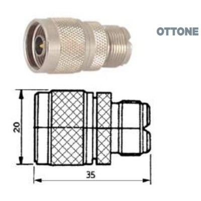 Male adapter n to female uhf
