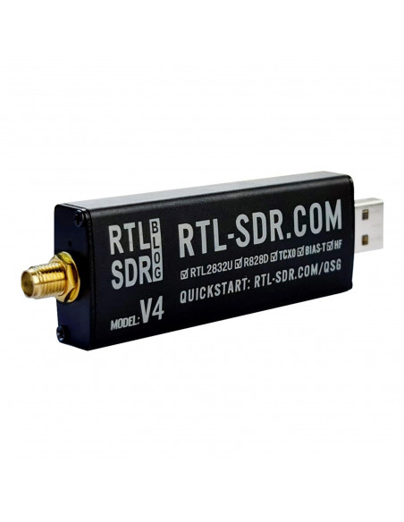 RTL-SDR V4 receiver with antenna kit